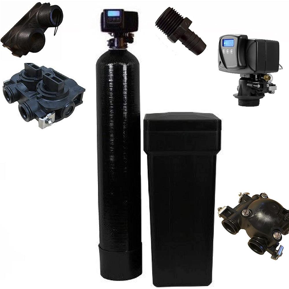 DURAWATER Fleck 5600 SXT Iron Pro 48,000 Grain Water Softener Ships Pre Loaded with Resin In Min Tank for Easy Installation