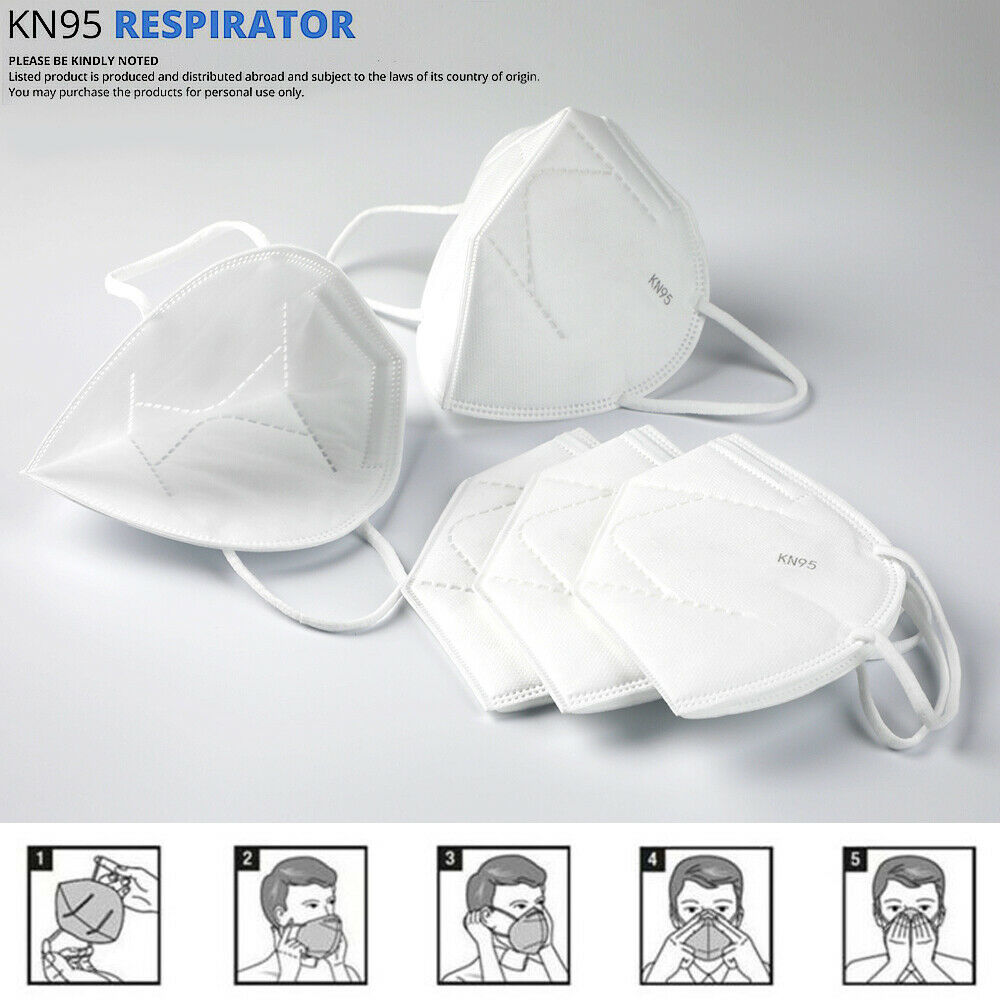 FDBV KN95 Face Masks Protective 5 Layers (50 Pack) BFE 95% PM2.5 Disposable Respirator