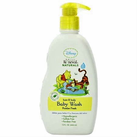 Disney Daily Renwal Naturals Baby Wash Hair & Body Powder Fresh 15 oz.