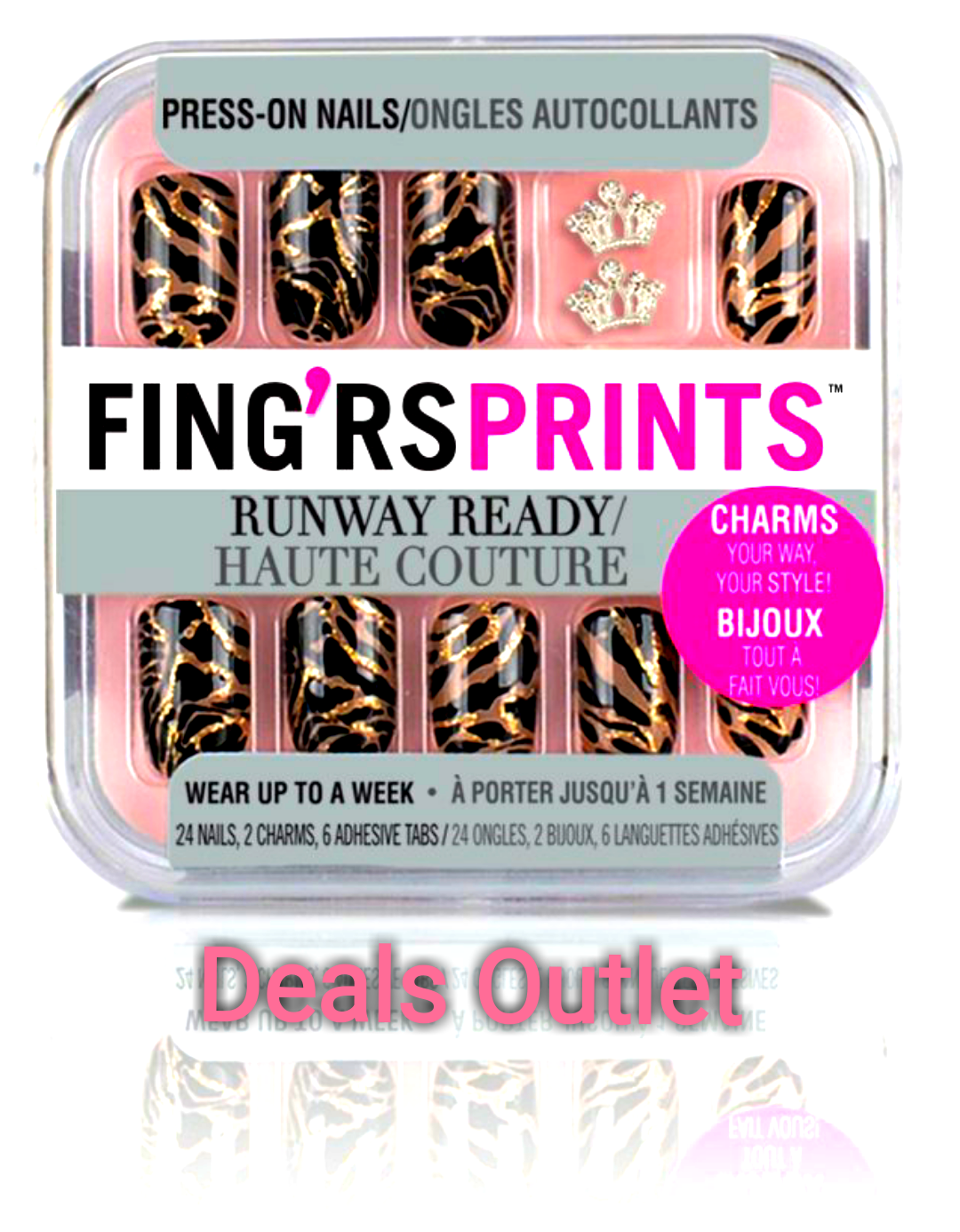 Fing'rs Prints Runway Ready Press-On Nails Show Stopper 26 count