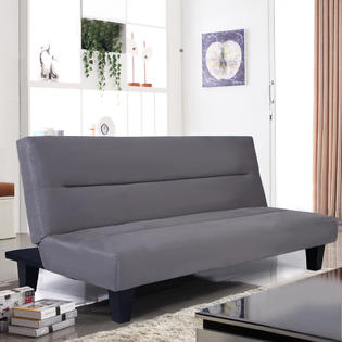 Goplus Microfiber Futon Folding Couch Sofa Bed 6" Mattress ...