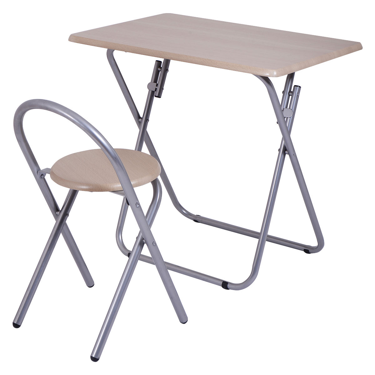 Goplus Kids Study Writing Desk Table Chair Set Folding Student
