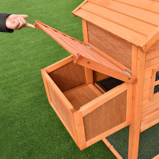 Large 8 Wood Chicken Coop Backyard Hen House 4 6 Chickens Nesting