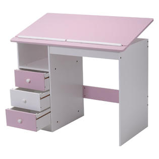 Costway Adjustable Top Drawing Desk Drafting Table Workstation