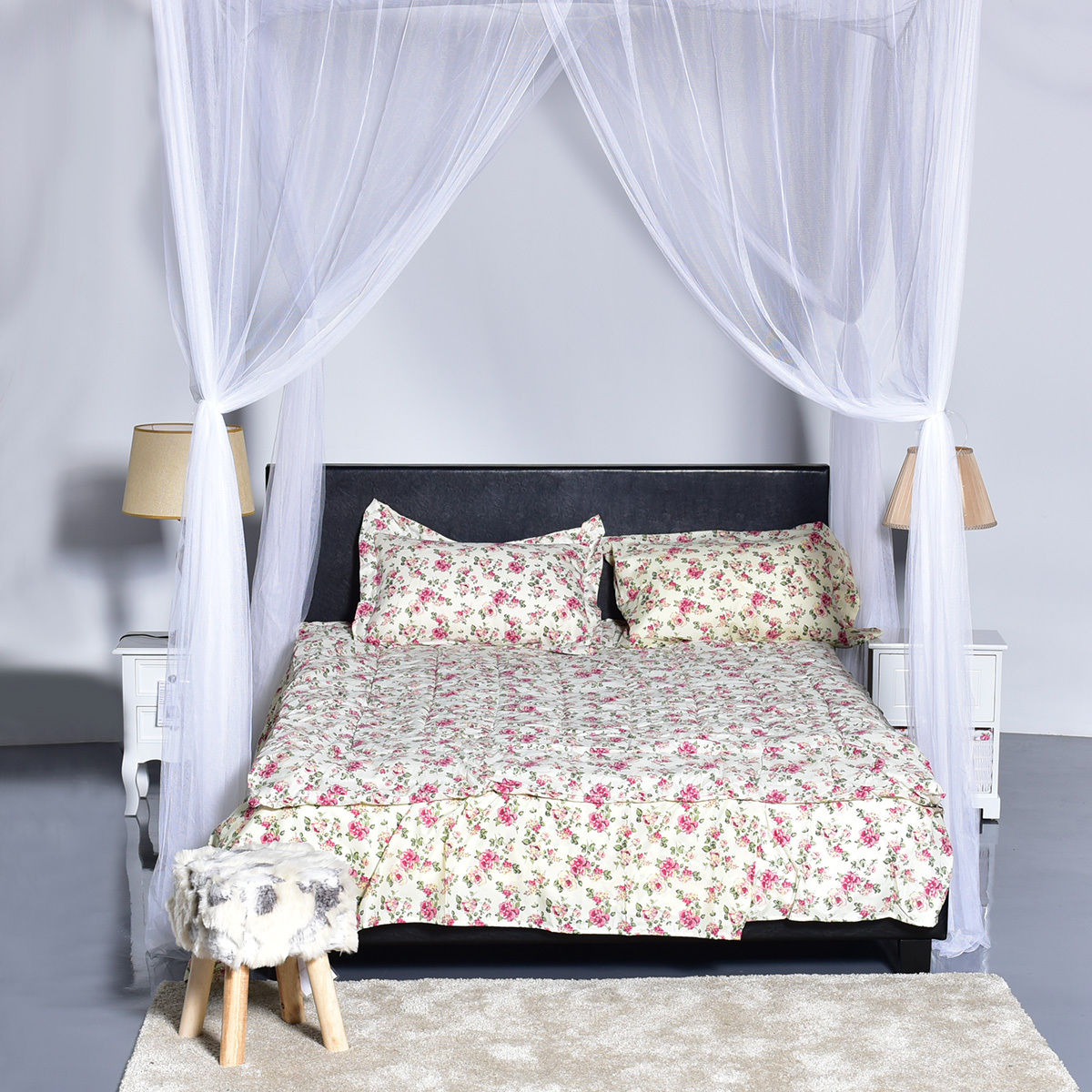 Goplus 4 Corner Post Bed Canopy Mosquito Net Full Queen King