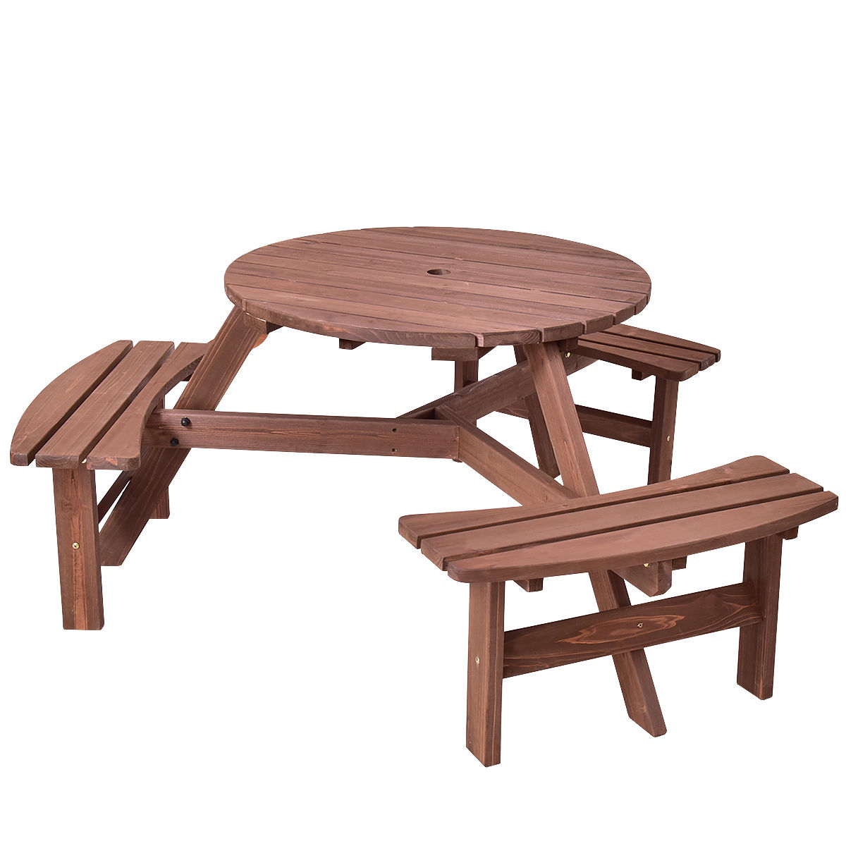 Octagon Wood Picnic Tables