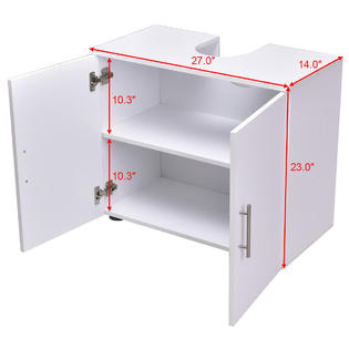Goplus Non Pedestal Under Sink Bathroom Storage Vanity ...