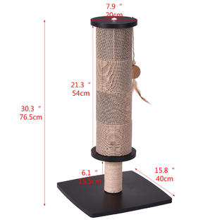 Goplus Cat Scratching Post Tall Activity Tree Cat Scratcher With