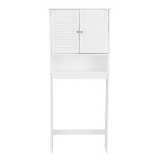 Goplus Bathroom Space Saver Over The Toilet Shelved Storage Cabinet Organizer White New