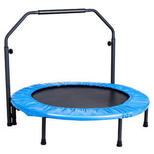 Mini rebounder trampoline best sale with handle rail