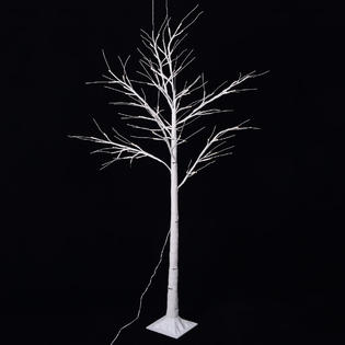 Goplus Christmas Xmas White Birch Snow Tree Led Light Warm