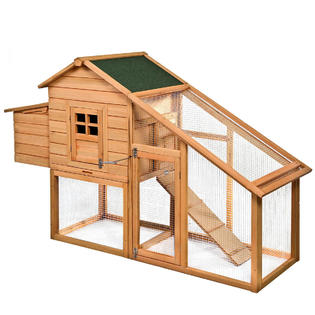 Goplus 75 Deluxe Wooden Chicken Coop Backyard Nest Box Hen House
