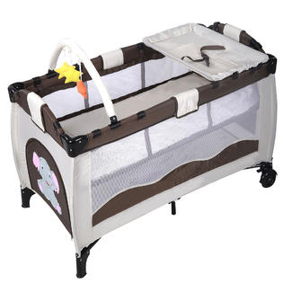 Goplus Portable Baby Crib Playpen Playard Pack Travel ...