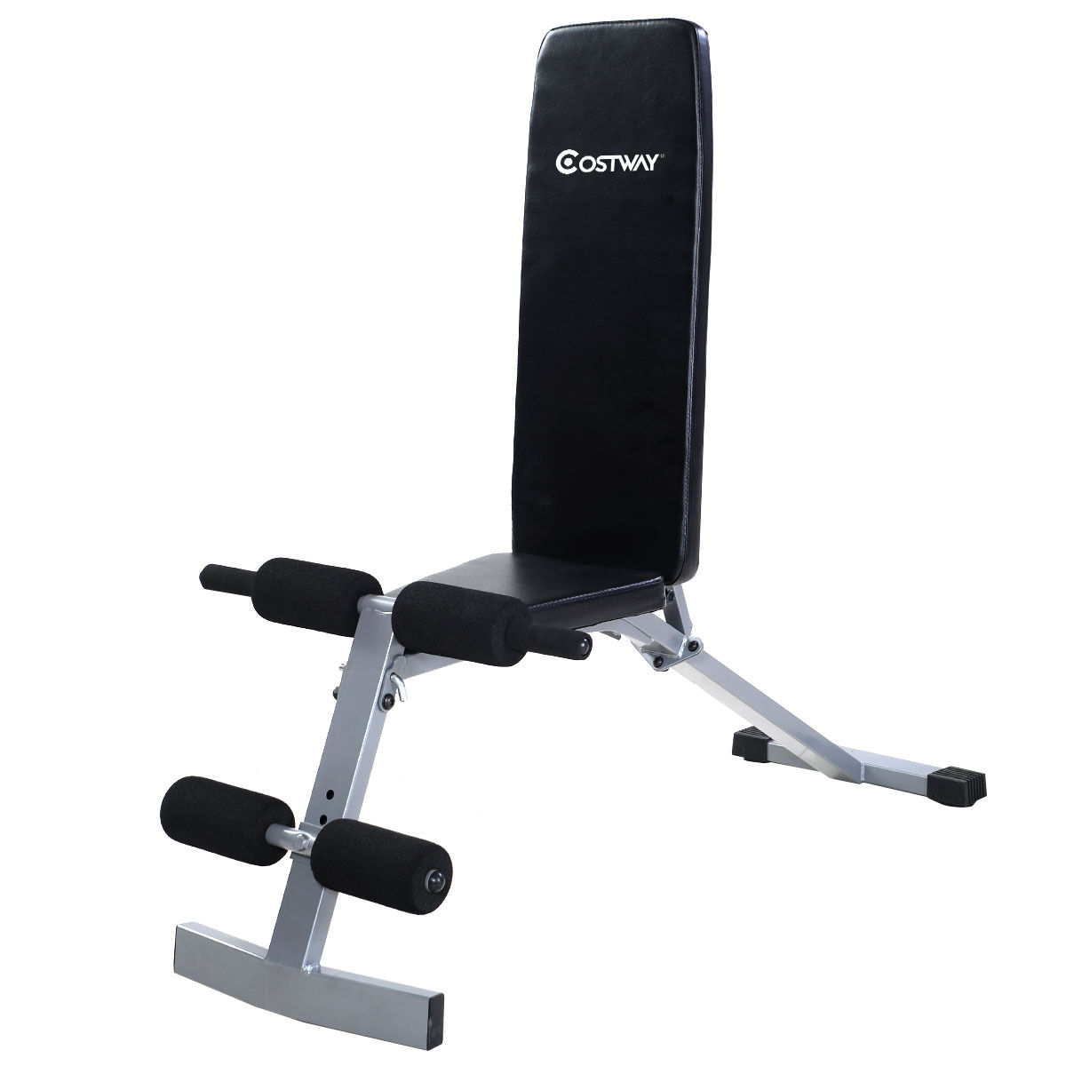 Costway Adjustable Foldable Sit Up Ab Incline Abs Bench Flat