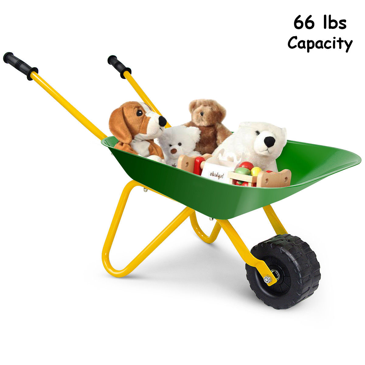 Honey Joy Kids Metal Wheelbarrow 