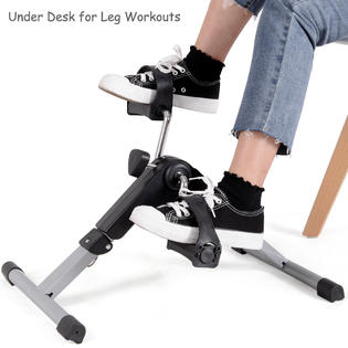 Goplus Folding Fitness Pedal Stationary Under Desk Indoor Exercise 