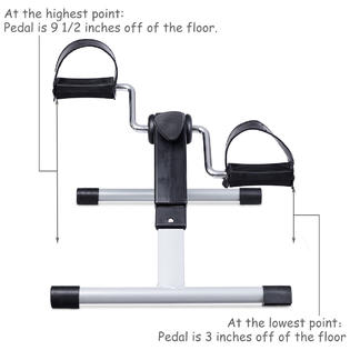 Goplus Folding Fitness Pedal Stationary Under Desk Indoor Exercise