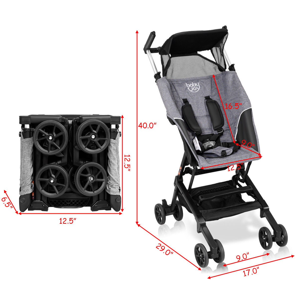 Baby joy pocket stroller hot sale