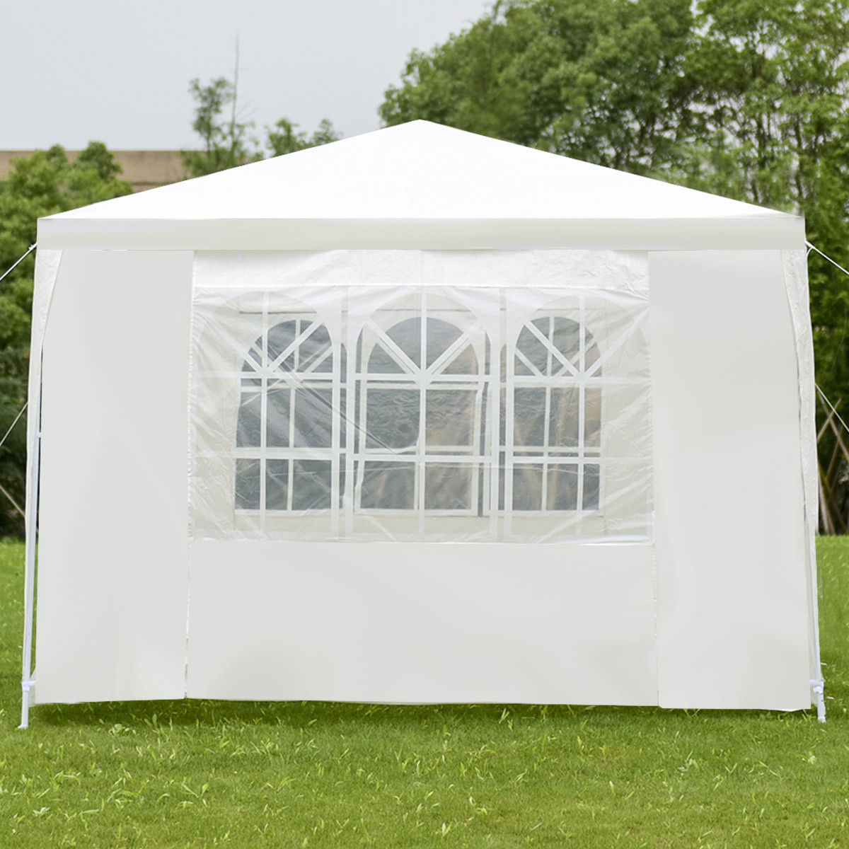 Goplus 10'x10' Canopy Party Wedding Tent Heavy Duty Outdoor Gazebo Side Walls