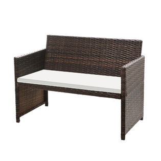Goplus HW57031 4 PC Rattan Patio Furniture Set Garden Lawn ...