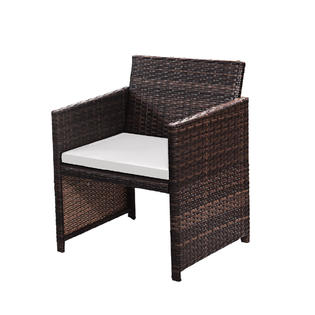 Goplus Hw57031 4 Pc Rattan Patio Furniture Set Garden Lawn Sofa Cushioned Seat Wicker Sofa New