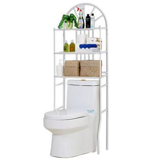 Costway 3 Shelf Over The Toilet Bathroom Space Saver Towel ...