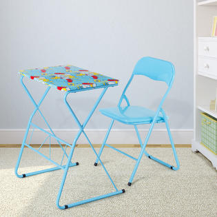 Goplus Folding Chair Table Set Study Writing Desk Student Kid