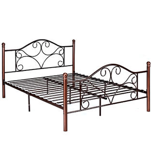 Goplus Queen Size Steel Bed Frame, Metal Queen Bed Headboard And Footboard