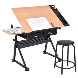 Goplus Adjustable Drafting Table Art Craft Drawing Desk Art Hobby