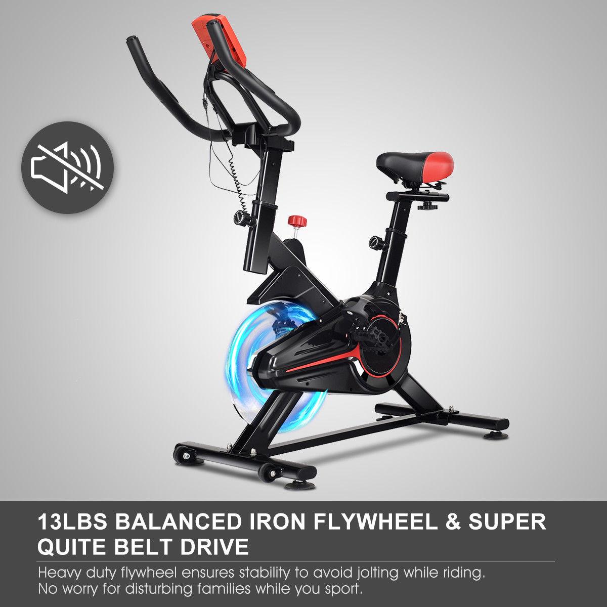 Goplus indoor cycling bike exercise cycle trainer fitness cardio workout lcd display Outlet
