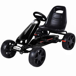 Goplus Go Kart Kids Ride On Car Pedal Powered Car 4 Wheel Racer Toy Stealth Outdoor New