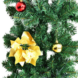 Goplus 9 X 8 Pre Lit Artificial Arched Christmas Tree Archway