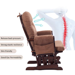 Goplus Baby Nursery Relax Rocker Rocking Chair Glider ...