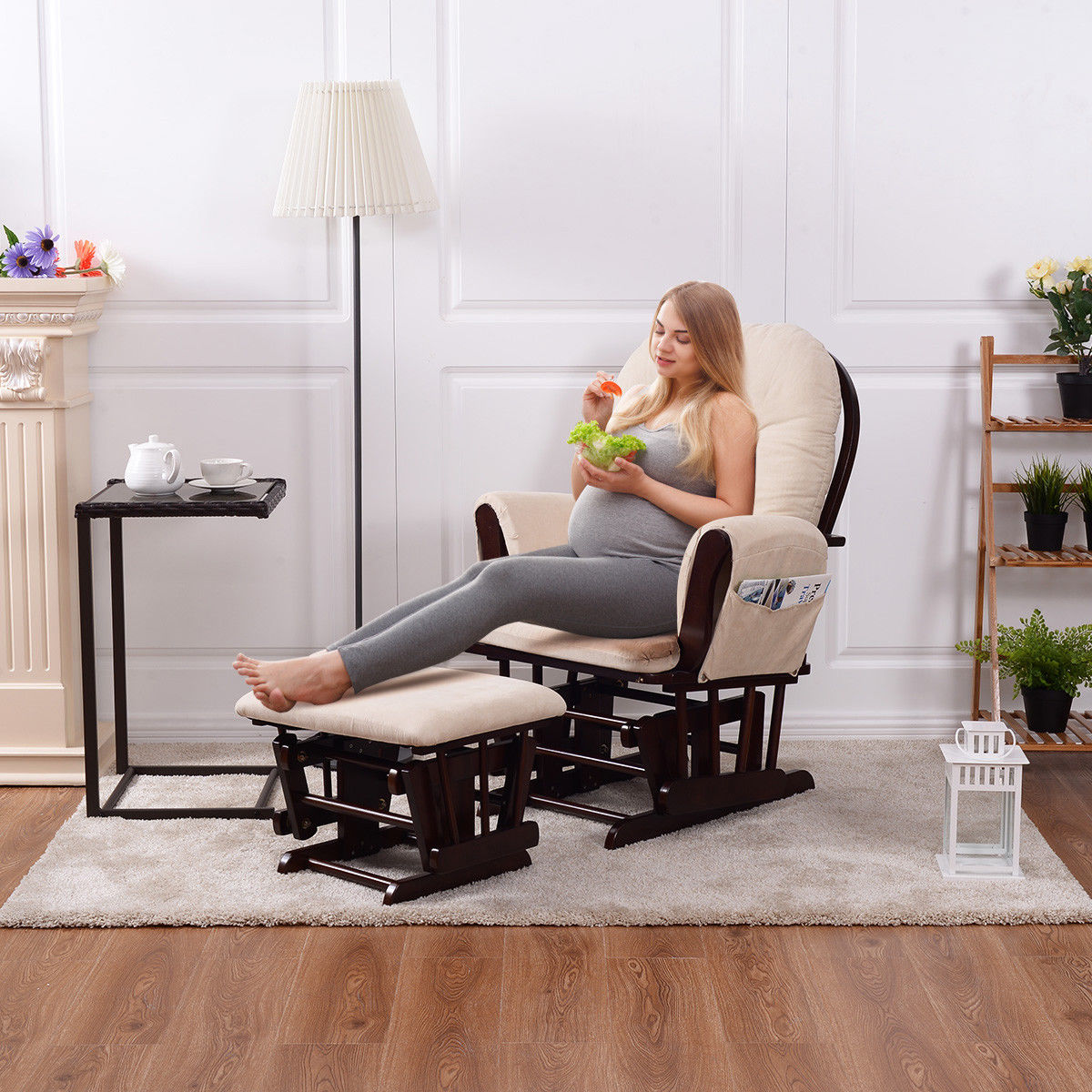 baby glider and ottoman set