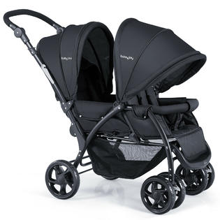 Babyjoy Foldable Twin Baby Double Stroller Lightweight Travel Stroller Infant Pushchair