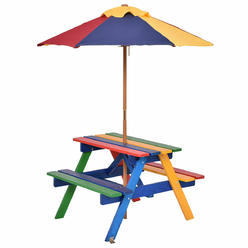 Little Tikes Fold N Store Picnic Table With Umbrella
