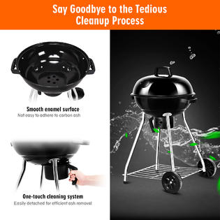 Goplus Op3456 18 5 Inch Kettle Charcoal Grill Bbq Outdoor Backyard