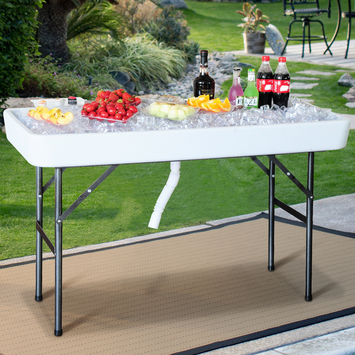 folding cooler table
