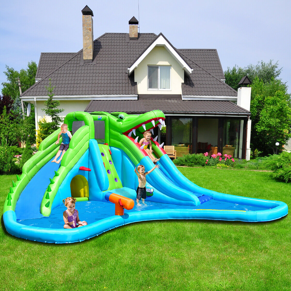 costway inflatable water slide