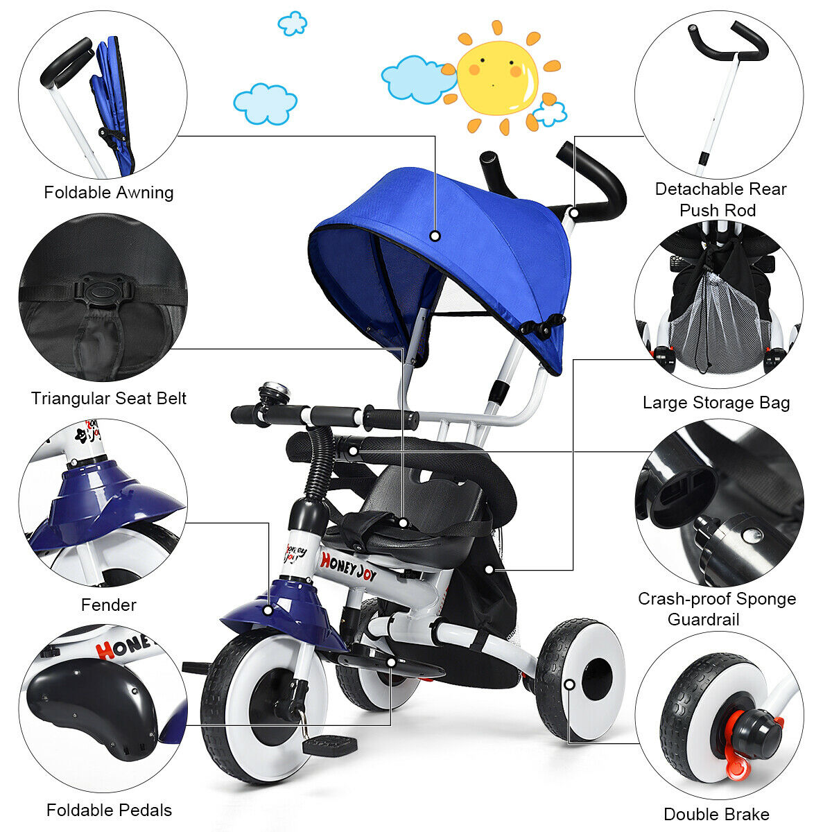 costway 3 in 1 stroller