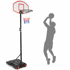 Goplus Adjustable Basketball Hoop System Stand Kid Indoor Outdoor Net Goal w/ Wheels