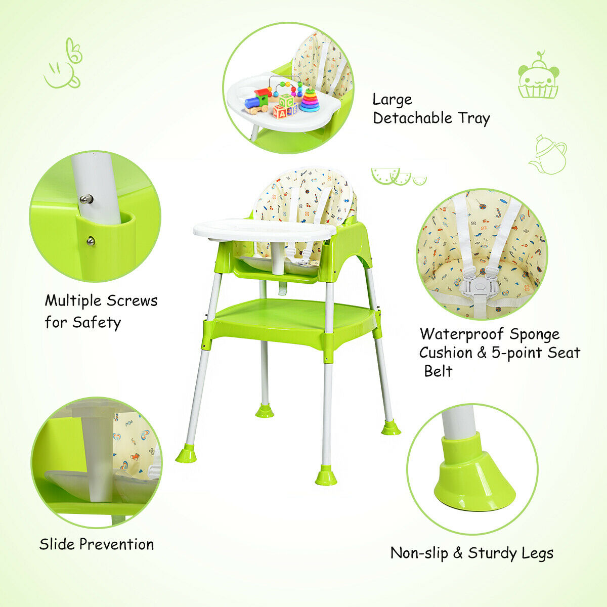 multiple high chair table