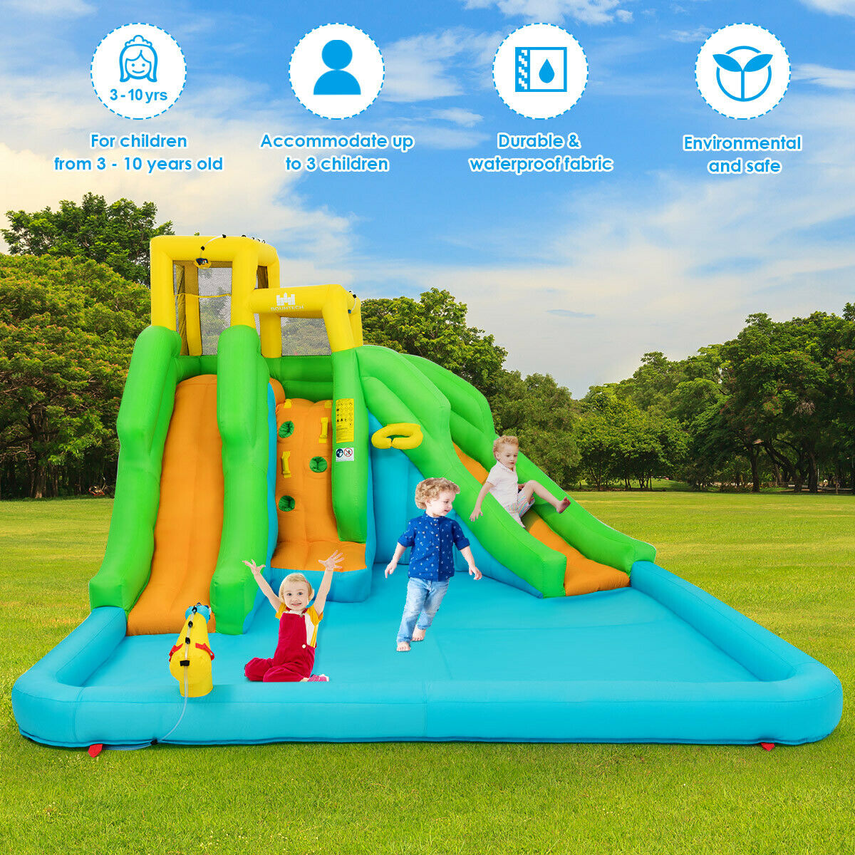 costway inflatable water slide