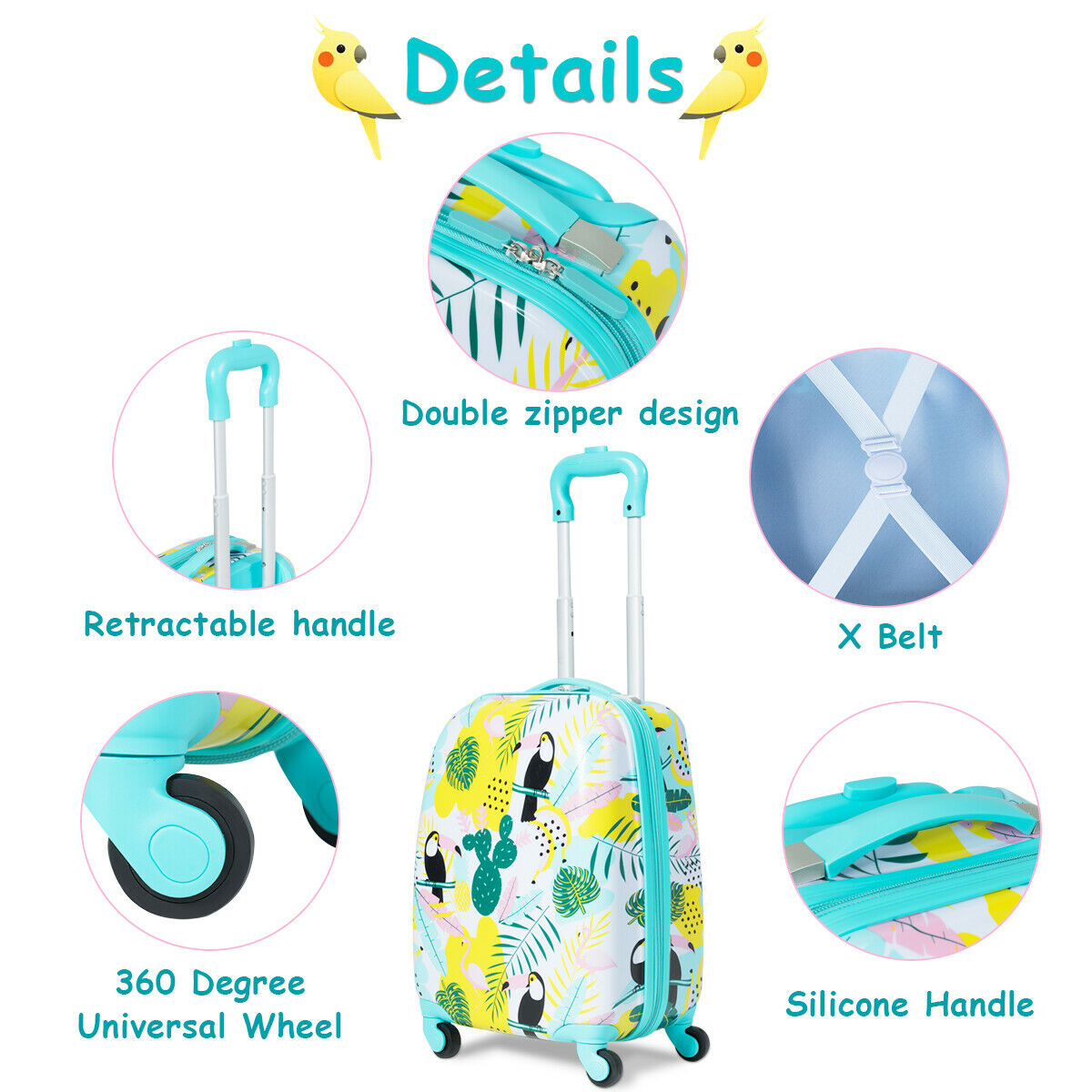 costway kids luggage