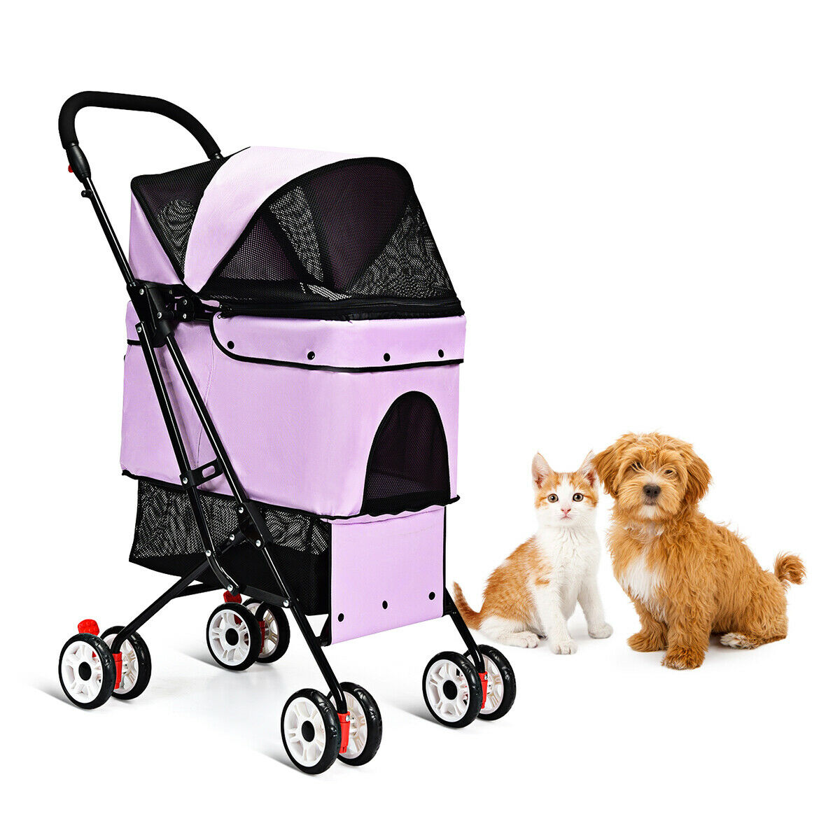 pink cat stroller