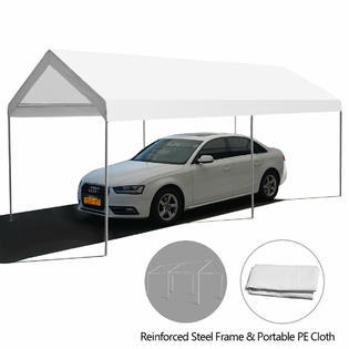 Goplus 10 X 20 Steel Frame Canopy Shelter Portable Car Carport Garage Cover Party Tent