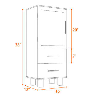 Goplus Wood Floor Cabinet Storage Unit Organizer Stand Chest 2