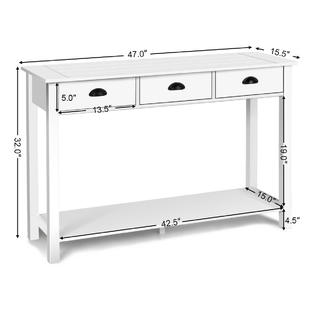 Costway 47 Console Table Hall Table Side Desk Accent Table