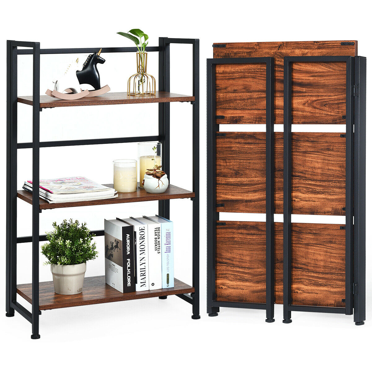 3 Tier Folding Bookcase