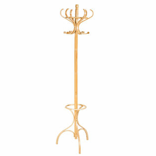 Costway Wood Coat Rack Hat Stand Tree Jacket Hanger Umbrella